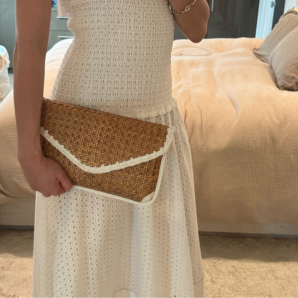 St. Barts Cane Clutch - new with tags, never used